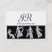 Carte De Visite MONOGRAMME DE MODE ANTIQUE Noir Blanc (Dos)