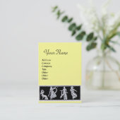 Carte De Visite MONOGRAMME DE MODE ANTIQUE, or métallique, jaune (Debout devant)