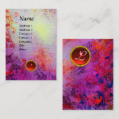 CARTE DE VISITE MONOGRAMME DE MONOGRAMME DES ÉPAULES D'OR ABSTRAIT (Devant / Derrière)