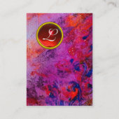 CARTE DE VISITE MONOGRAMME DE MONOGRAMME DES ÉPAULES D'OR ABSTRAIT (Dos)