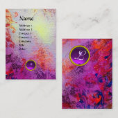 CARTE DE VISITE MONOGRAMME DE MONOGRAMME DES ÉPAULES D'OR ABSTRAIT (Devant / Derrière)