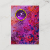 CARTE DE VISITE MONOGRAMME DE MONOGRAMME DES ÉPAULES D'OR ABSTRAIT (Dos)