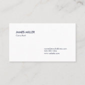 Carte De Visite Monogramme de Motif de la marine moderne White Buf (Dos)