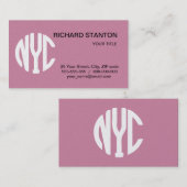 Carte De Visite monogramme de New York (Devant / Derrière)