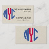 Carte De Visite monogramme de New York (Devant / Derrière)