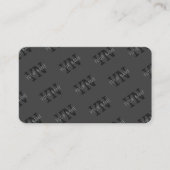 Carte De Visite Monogramme de nom (ou autre texte) gris foncé mode (Devant)