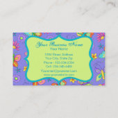 Carte De Visite Monogramme de papillon Whimsy moderne (Dos)