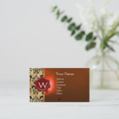 CARTE DE VISITE MONOGRAMME DE PARCHEMENT DE SCEAU CIRE (Debout devant)