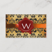 CARTE DE VISITE MONOGRAMME DE PARCHEMENT DE SCEAU CIRE (Dos)