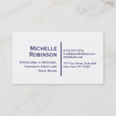 Carte De Visite Monogramme de partie de parties scintillantes (Dos)