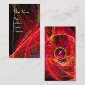 Carte De Visite MONOGRAMME DE PHOTON CRAZE Gem rose rouge (Devant / Derrière)