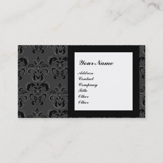 CARTE DE VISITE MONOGRAMME DE PIERRE DE DAMASK GEM3, (Devant)