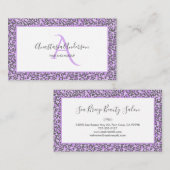 Carte De Visite Monogramme De Ports De Lavande De Fille De Lavande (Devant / Derrière)