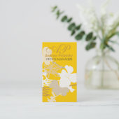 Carte De Visite Monogramme de printemps du bois de bois de sciage (Debout devant)