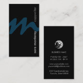 Carte De Visite Monogramme de rédacteur (Devant / Derrière)