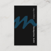 Carte De Visite Monogramme de rédacteur (Devant)