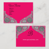 CARTE DE VISITE MONOGRAMME DE RENAISSANCE (Devant / Derrière)