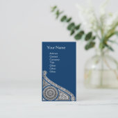 Carte De Visite MONOGRAMME DE RENAISSANCE 1 bleu (Debout devant)