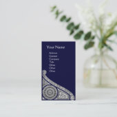 Carte De Visite MONOGRAMME DE RENAISSANCE 1 bleu (Debout devant)