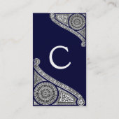 Carte De Visite MONOGRAMME DE RENAISSANCE 1 bleu (Dos)