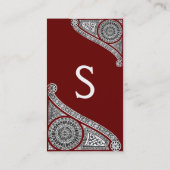 Carte De Visite MONOGRAMME DE RENAISSANCE 1 brun (Dos)