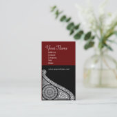 Carte De Visite MONOGRAMME DE RENAISSANCE 3 brun rouge (Debout devant)