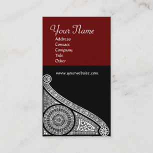 Carte De Visite MONOGRAMME DE RENAISSANCE 3 brun rouge