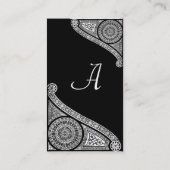 Carte De Visite MONOGRAMME DE RENAISSANCE 3 gris clair (Dos)