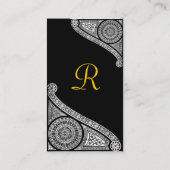 Carte De Visite MONOGRAMME DE RENAISSANCE 3 jaune (Dos)