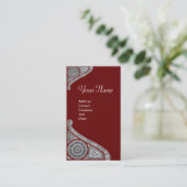 Carte De Visite MONOGRAMME DE RENAISSANCE 4 brun rouge (Debout devant)