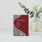 Carte De Visite MONOGRAMME DE RENAISSANCE 4 brun rouge (Debout devant)