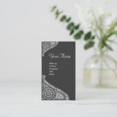 Carte De Visite MONOGRAMME DE RENAISSANCE 4 gris foncé (Debout devant)