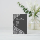 Carte De Visite MONOGRAMME DE RENAISSANCE 4 gris foncé (Debout devant)