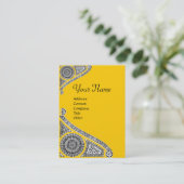 Carte De Visite MONOGRAMME DE RENAISSANCE 4 orange jaune (Debout devant)