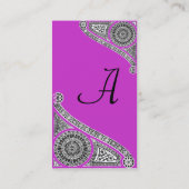 Carte De Visite MONOGRAMME DE RENAISSANCE 4 violet clair (Dos)