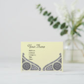 Carte De Visite MONOGRAMME DE RENAISSANCE, platine métallique, arg (Debout devant)