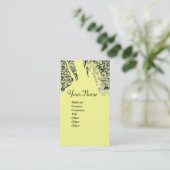 Carte De Visite MONOGRAMME DE ROMANCE, noir et jaune (Debout devant)