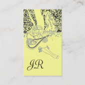 Carte De Visite MONOGRAMME DE ROMANCE, noir et jaune (Dos)