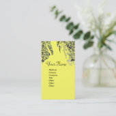 Carte De Visite MONOGRAMME DE ROMANCE, noir et jaune (Debout devant)