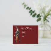 Carte De Visite Monogramme de SAINT GEORGE, Rouge Noir (Debout devant)
