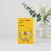CARTE DE VISITE MONOGRAMME DE SCEAU DE CIRE ROUGE HONEY BEE BEEKEE (Debout devant)