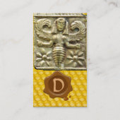 CARTE DE VISITE MONOGRAMME DE SCEAU EN CIRE GREC HONEY BEE GODDESS (Dos)