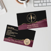 Carte De Visite Monogramme de scellement de l'agent de signature d