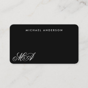 Carte De Visite Monogramme de script