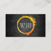 Carte De Visite Monogramme de script (Devant)