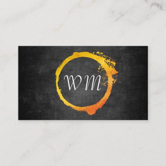 Carte De Visite Monogramme de script (Devant)