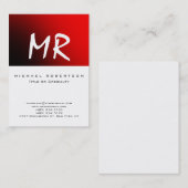 Carte de visite monogramme de script attrayant bla (Devant / Derrière)