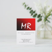 Carte de visite monogramme de script attrayant bla (Debout devant)