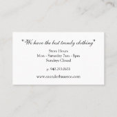 Carte De Visite Monogramme de script | Bulles (Dos)