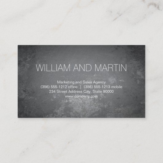 Carte De Visite Monogramme de script / entreprise rustique (Dos)